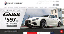 Desktop Screenshot of maseratiofsandiego.com